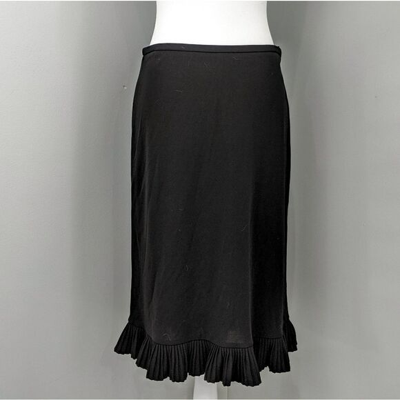 DKNY Pleated Bottom Straight Pencil Skirt Size M - Picture 6 of 11